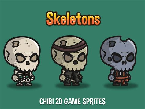 Skeleton 2d Game Sprites by 2D Game Assets on Dribbble