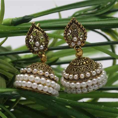 Elegant Pearls Golden Earrings - (JLW-01) Online Shopping & Price in ...