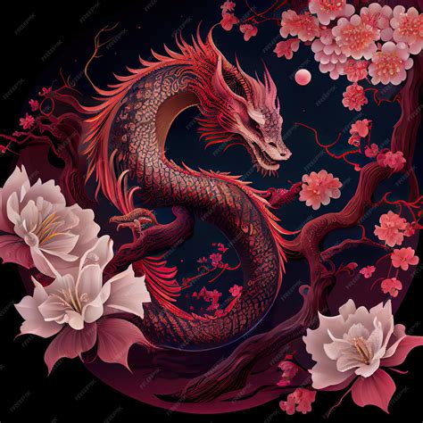 Premium AI Image | Generative AI illustration of chinese dragon astral ...