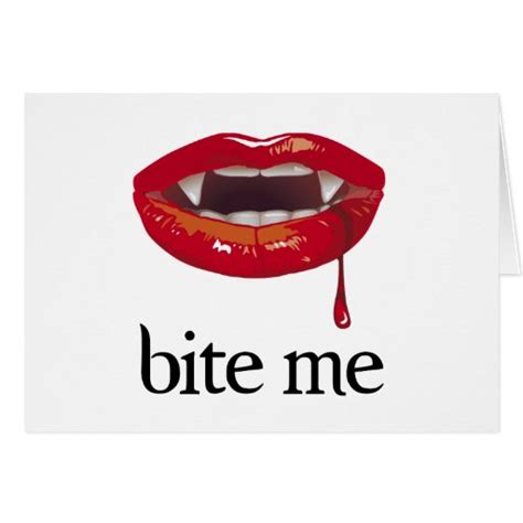 Bite Me Vampire Card | Zazzle