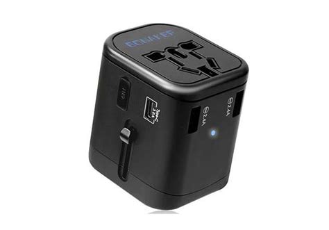 Bonaker Universal Travel Adapter with USB-C, USB Ports and QC3.0 Fast Charging | Gadgetsin