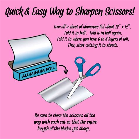 ('Quick & Easy Way to Sharpen Scissors...!' ) | Quick easy, Tips, Offa