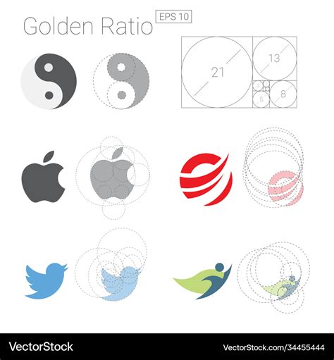 Golden ratio logos Royalty Free Vector Image - VectorStock