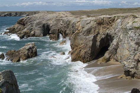 Free Images : landscape, nature, sand, rock, ocean, horizon, shore, tide, formation, cliff ...