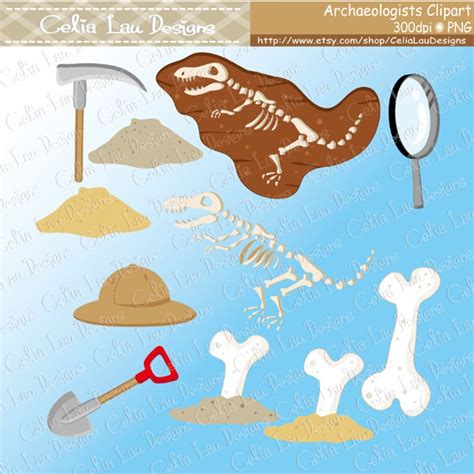 Archaeologist Kids Clipart Explorer Hat Dinosaur - Etsy