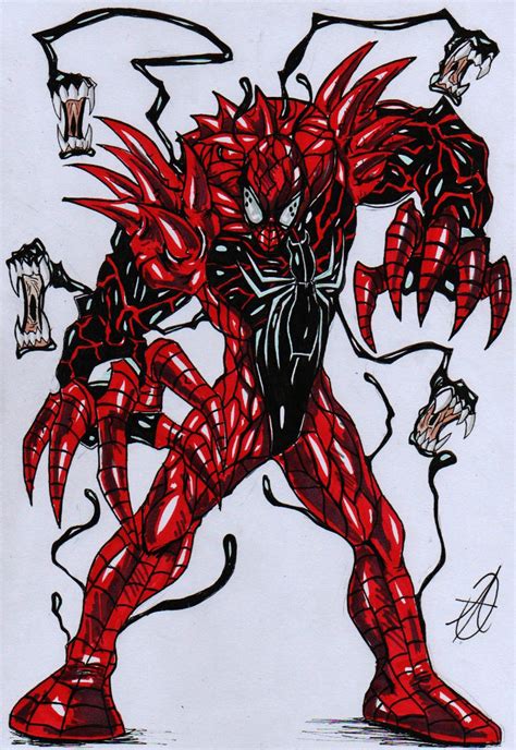 spiderman venom carnage merge by darkartistdomain on DeviantArt