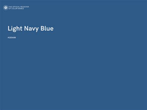 Light Navy Blue color - #2E5A88 - The Official Register of Color Names