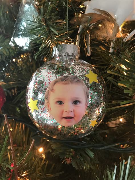 DIY Glittery Christmas Tree Ornaments - My Sticker Face