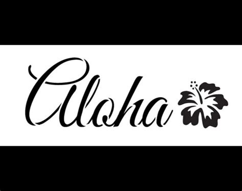 Aloha Word Art Stencil Select Size STCL1191 by Studior12 - Etsy