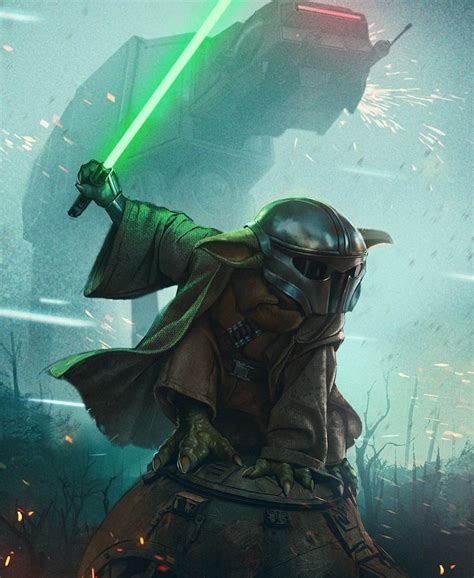 Amazing Star Wars Artwork Shows Grogu As A Mandalorian Jedi | Fandom