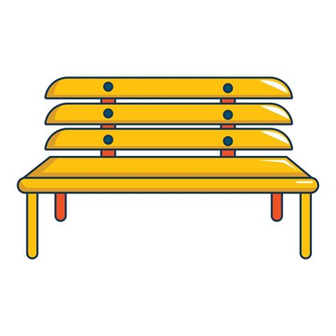 Wooden bench icon, cartoon style 15089342 Vector Art at Vecteezy