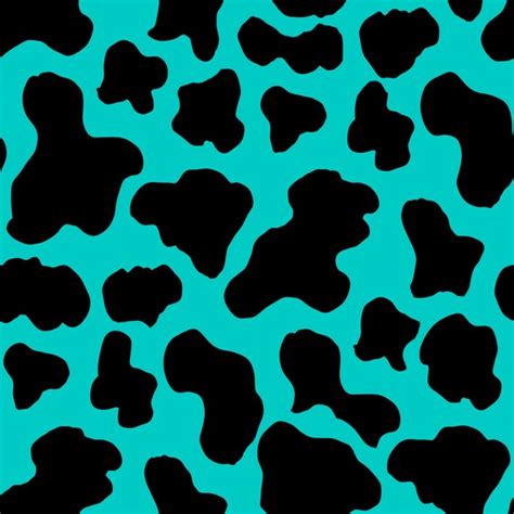 Teal Cow Print Seamless Repeat Digital Pattern Repeat for - Etsy