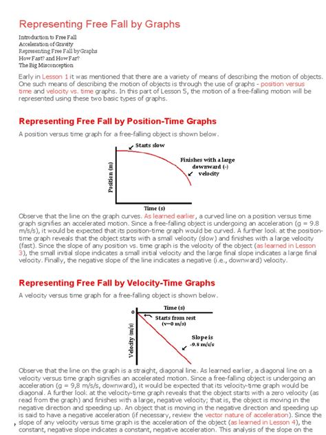 Representing Free Fall by Graphs | PDF