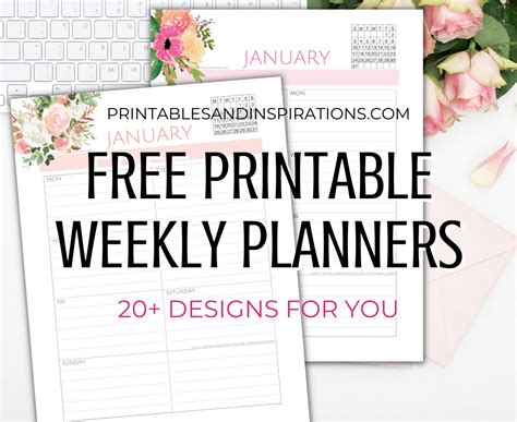 2023 Weekly Planner Free Printable PDF Printables And, 56% OFF