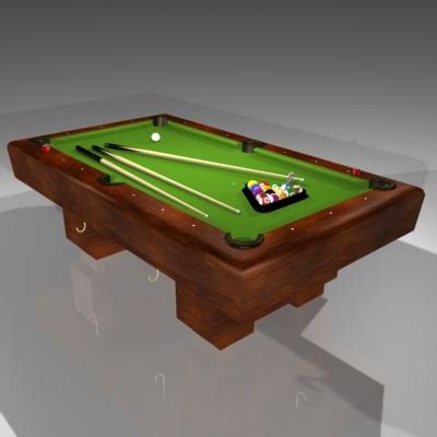 8-ball billiards table 3d max