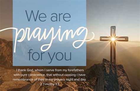 We Are Praying For You - Postcard (Pkg 25) General Worship - B&H Publishing