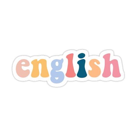 Stylish English Sticker for Laptops and More