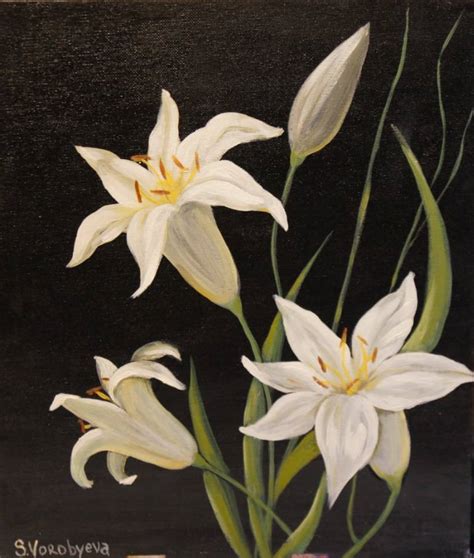 White Lily Painting at PaintingValley.com | Explore collection of White Lily Painting