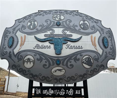 Abilene unveils world’s largest belt buckle | Visit Abilene, Kansas