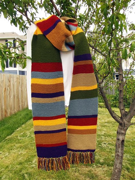 Doctor Who Scarf Tom Baker Scarf Hand Knit by WibbleWobbleKnits