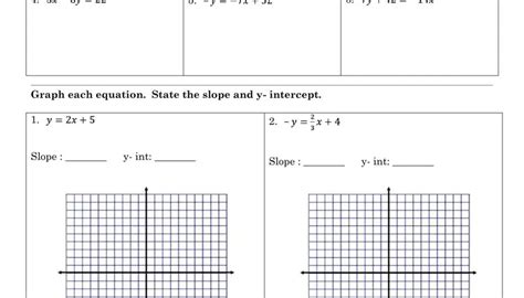 Algebra 1 Slope Intercept Form ≡ Fill Out Printable PDF Forms Online - Worksheets Library