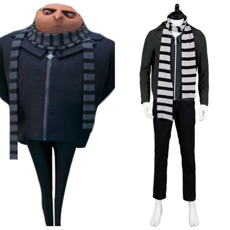 2017 Movie Despicable Me 3 Cosplay Costume Gru Outfit Halloween ...