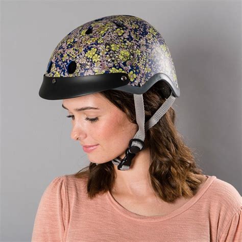 Sawako Furuno ladies bike helmet - Floral Midnight | Cyclechic | Cyclechic pretty helmet| cute ...