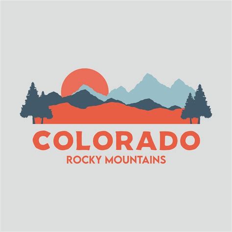 Premium Vector | Vector adventure colorado mountain simple logo design