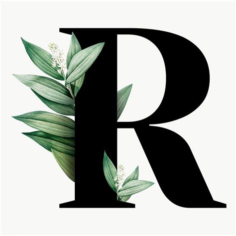 Botanical capital letter R transparent png | premium image by rawpixel ...