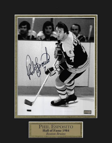 Phil Esposito Autograph Photo Skate 11x14 - New England Picture