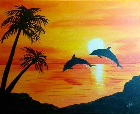 Wine & Canvas Painting Class: Dolphin Sunset, San Diego CA - Jul 23 ...