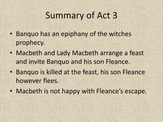 Act 3 & 4 macbeth | PPT