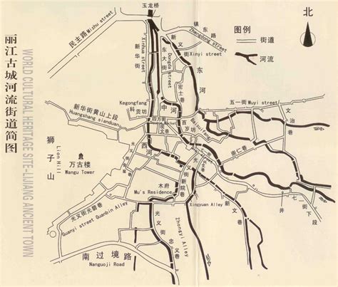 Lijiang Old Town Map, Map of Lijiang Old City, Lijiang Street Map, Travel Map of Lijiang, Yunnan ...