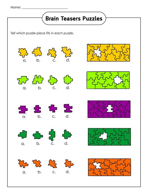 Printable Brain Teasers For Kids