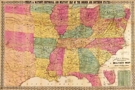 24"x36" Gallery Poster, map of Battles of civil war from 1861 to May 1864 - Walmart.com ...