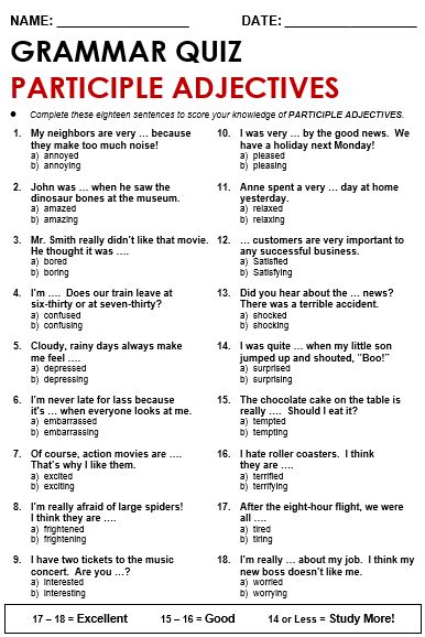 Gerund And Participle Exercises With Answers - Exercise Poster