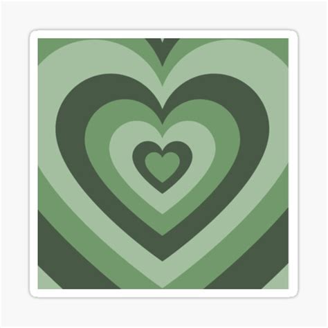 "Green heart wallpaper" Sticker for Sale by VritiP | Redbubble