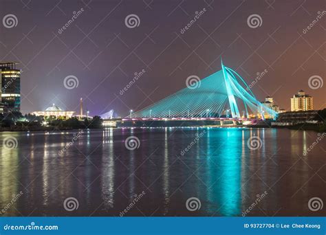 Night View of Bridge in Putrajaya Malaysia Stock Photo - Image of place ...