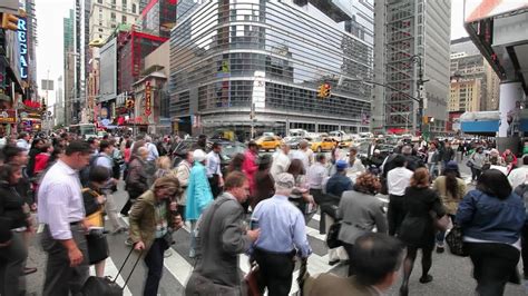 Crowd Walking Intersection New York City Fast Timelapse People Commuters. Stock Footage - YouTube