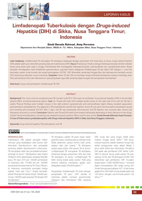 (PDF) Limfadenopati Tuberkulosis dengan Drugs-induced Hepatitis (DIH) di Sikka, Nusa Tenggara ...