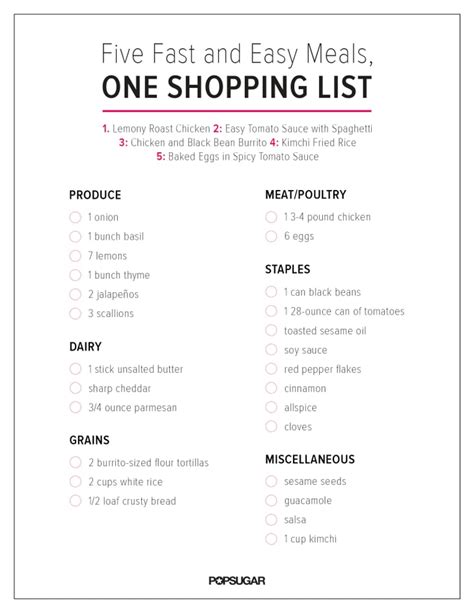 Shopping List | Recipes With Grocery List | POPSUGAR Food Photo 6