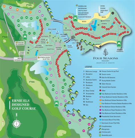 Mauritius Resort Map | Four Seasons Resort Mauritius at Anahita