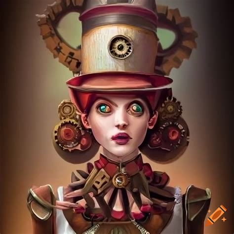 Steampunk dorothy from wizard of oz illustration on Craiyon