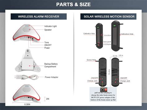 Buy HTZSAFE Solar Wireless Driveway Alarm System- 1/2 Mile Long ...