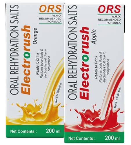 ELECTRORUSH ORS Electrolyte Drinks 200ml MRP 40, For Personal ...