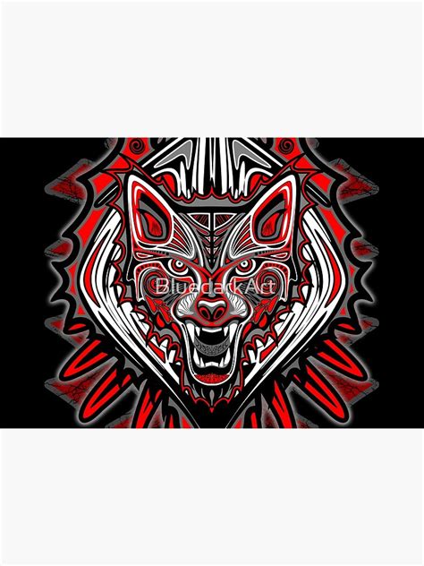 "Wolf Tattoo Style Haida Art" Mask for Sale by BluedarkArt | Redbubble