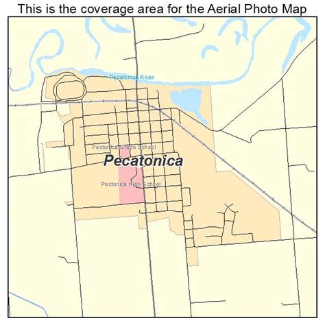 Aerial Photography Map of Pecatonica, IL Illinois