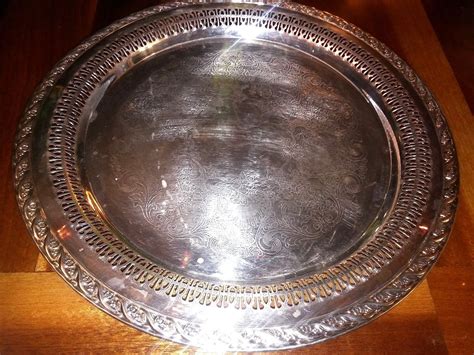 International Silver Company 12" Round Silver Plate Serving Platter -- Antique Price Guide ...