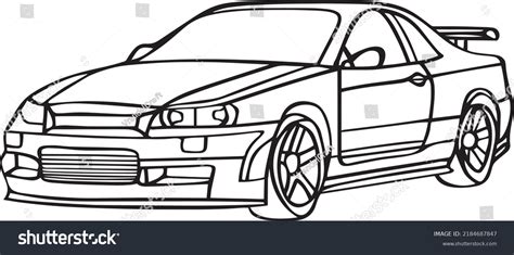 Car Vector Clip Art Black White Stock Vector (Royalty Free) 2184687847 ...