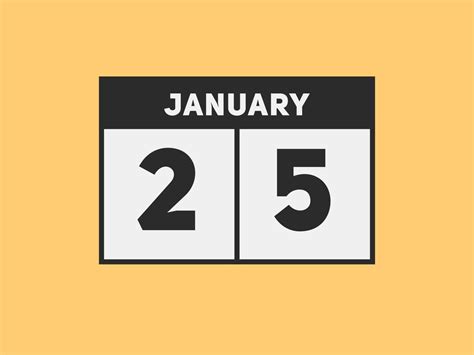 january 25 calendar reminder. 25th january daily calendar icon template ...